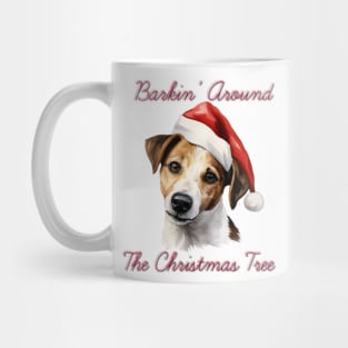 Christmas Jack Russel Terrier Dog in Santa Hat Mug